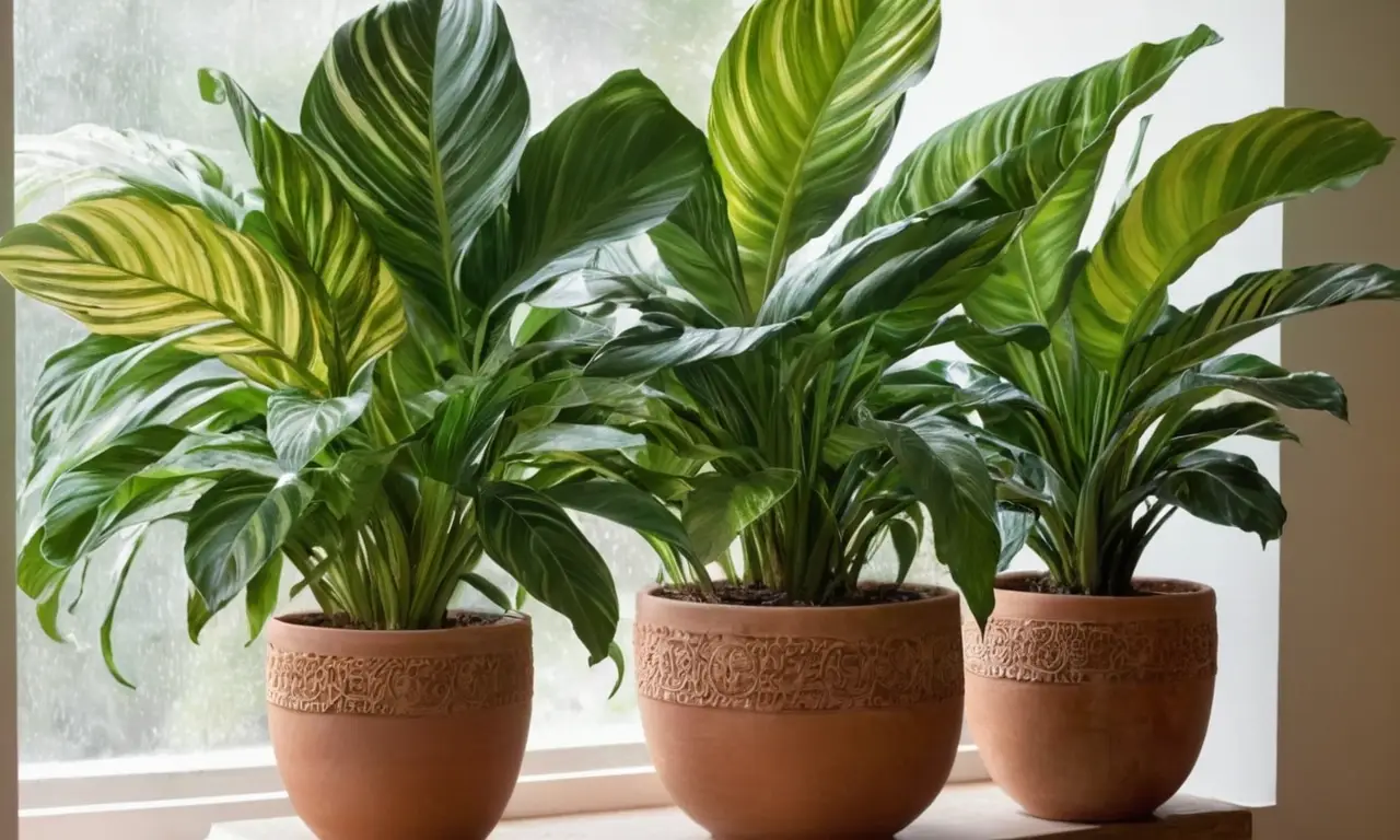 Plantas exuberantes crean calma y armonía