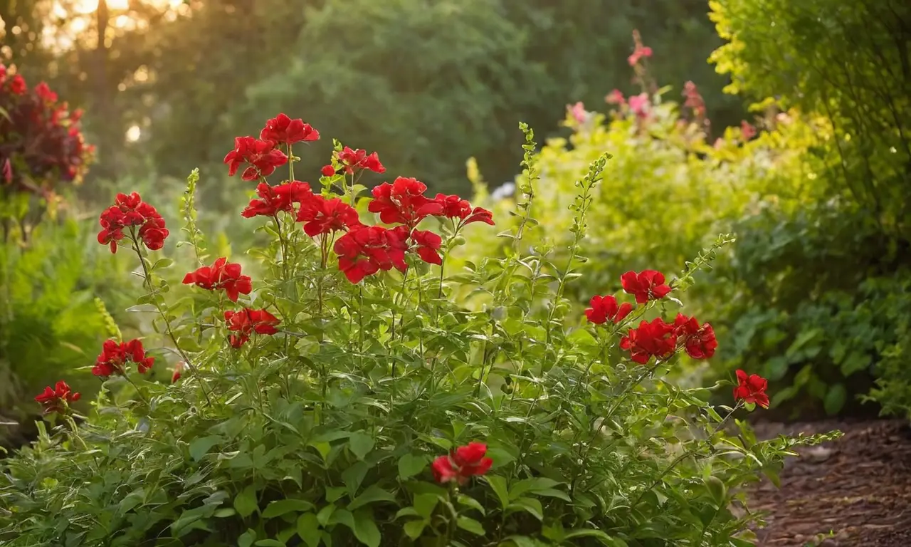 Rosas vibrantes y verdes en un hermoso jardín