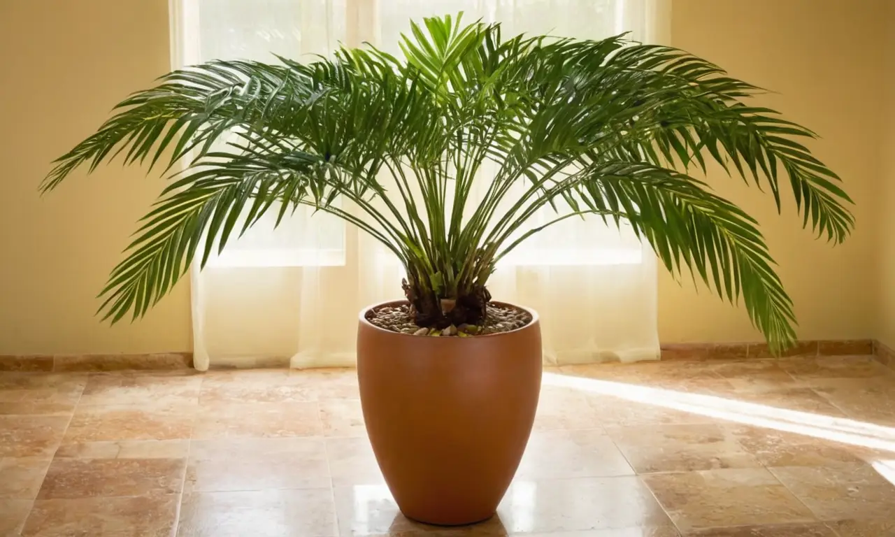 Elegante palma areca llena de vitalidad tropical