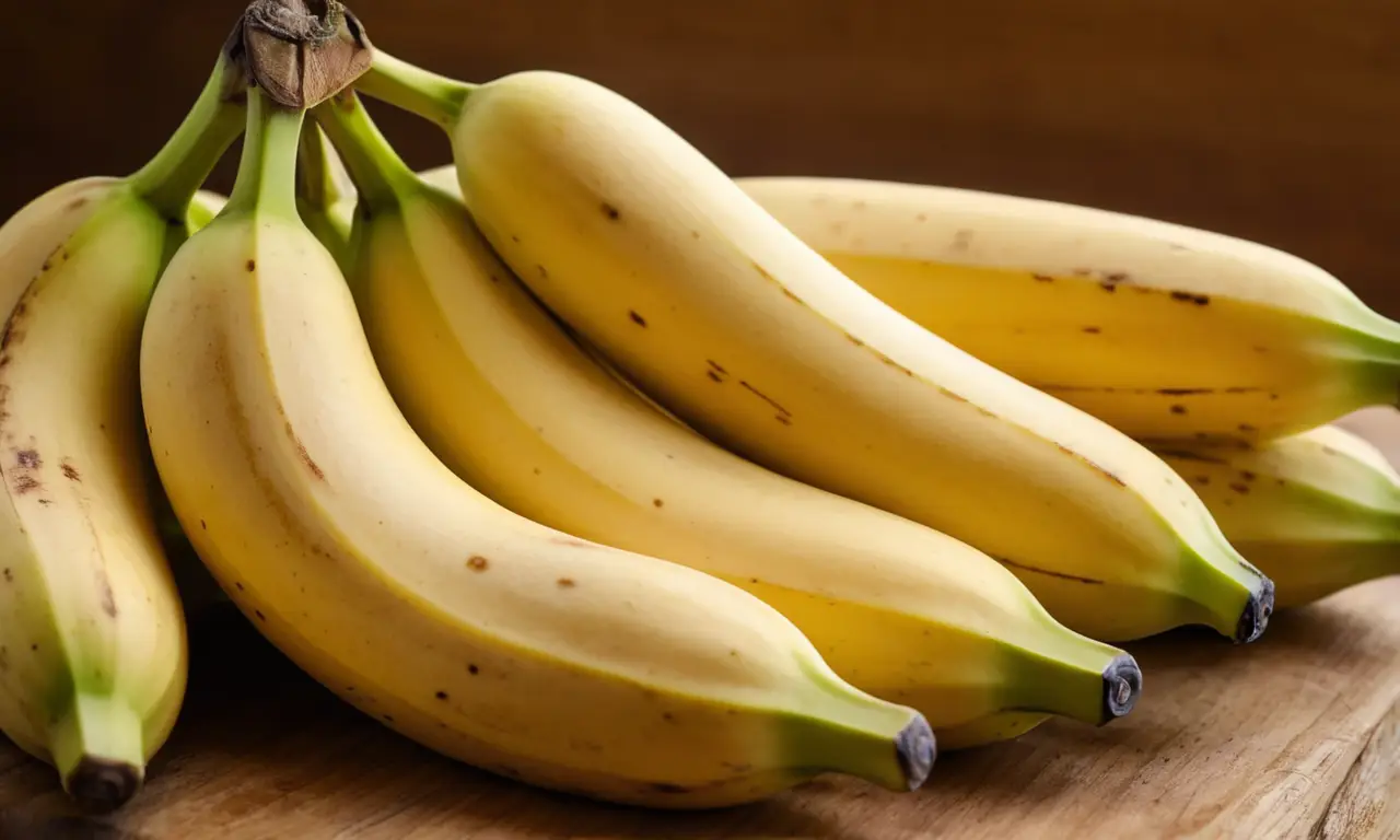 Bananas maduras brillan bajo luz natural
