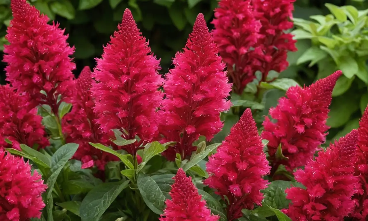 Celosia plumosa resplandece en vibrantes colores