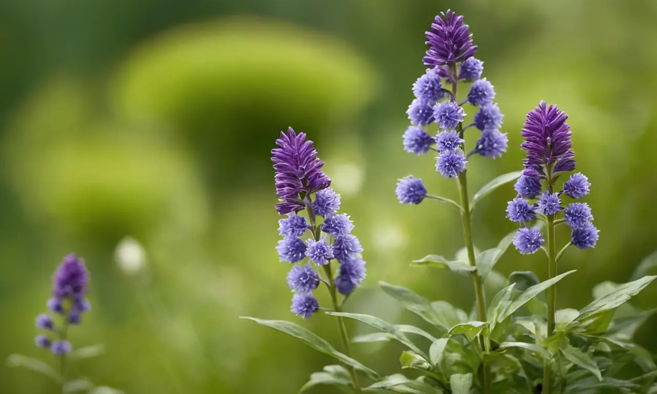 Coloridas flores de Prímula denticulata en un jardín