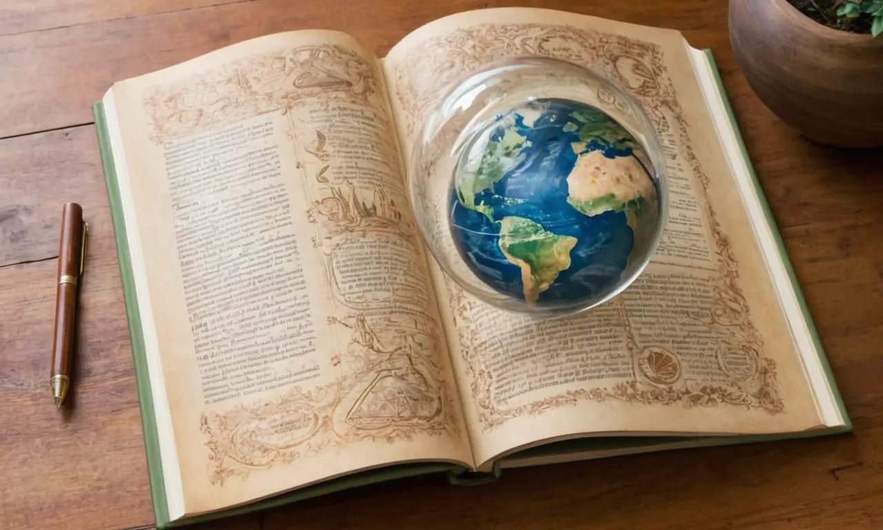 Un libro abierto sobre una mesa de madera