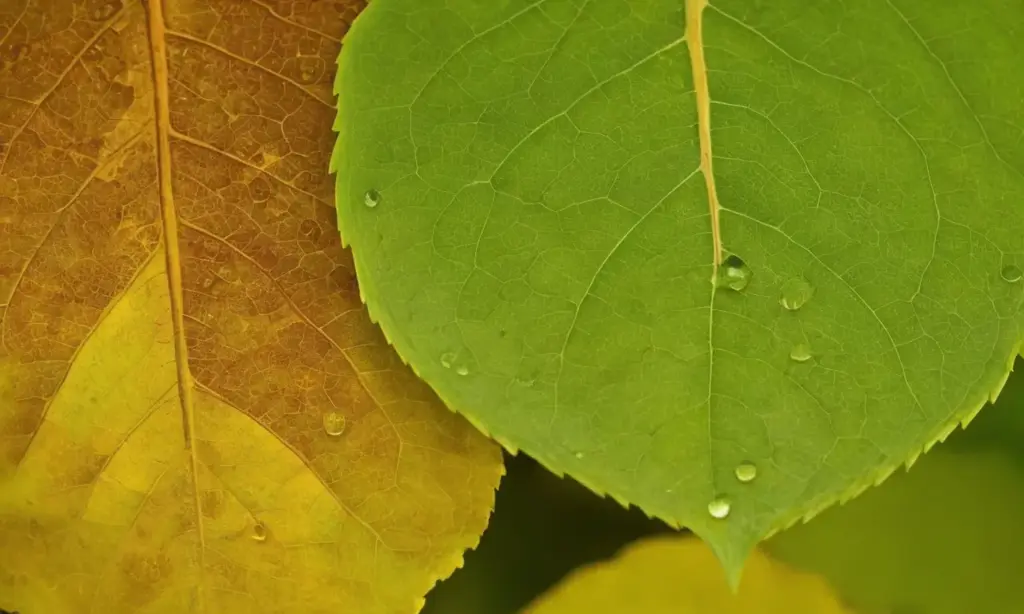 Hojas verdes vibrantes reflejan vida y luz