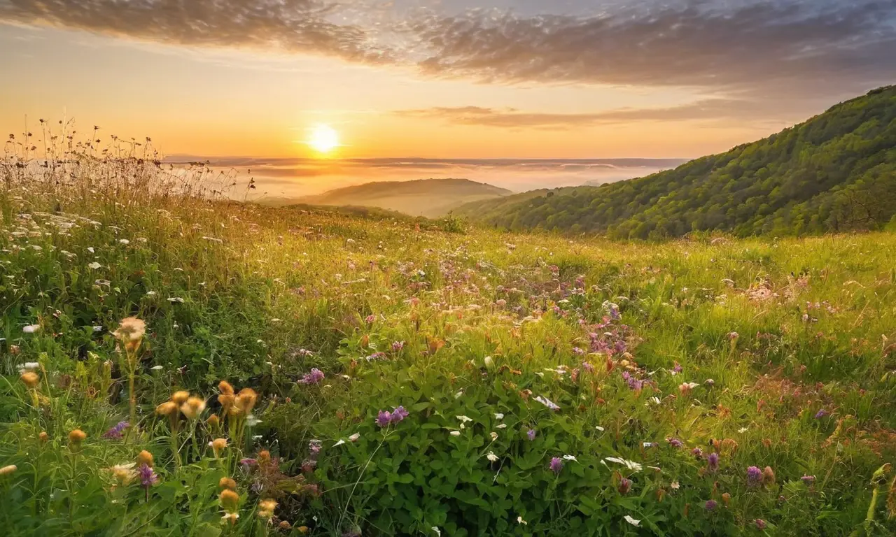 Paisaje vibrante y lleno de vida