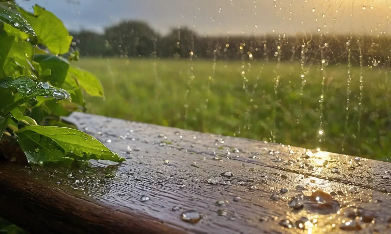 Paisaje vibrante con diversas formas de precipitación