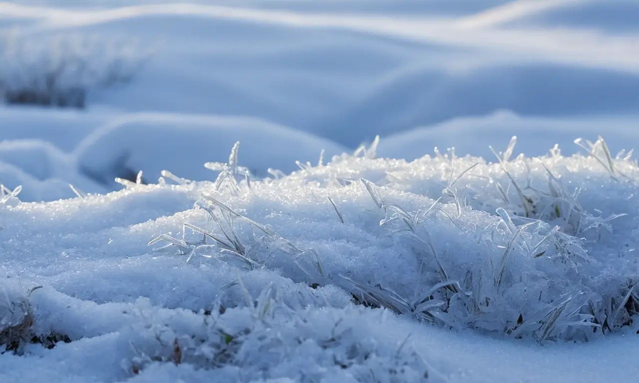 Paisaje invernal sereno con nieve brillante
