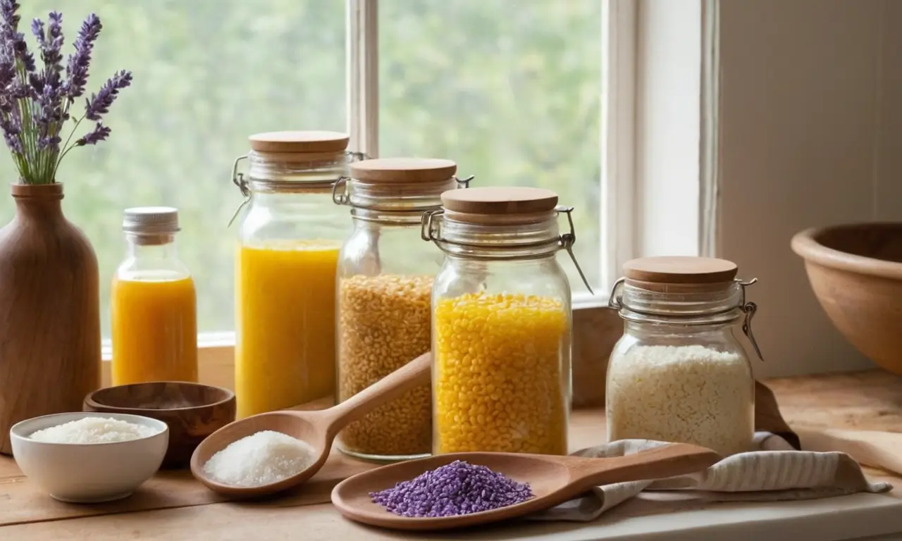 Cocina iluminada lista para crear