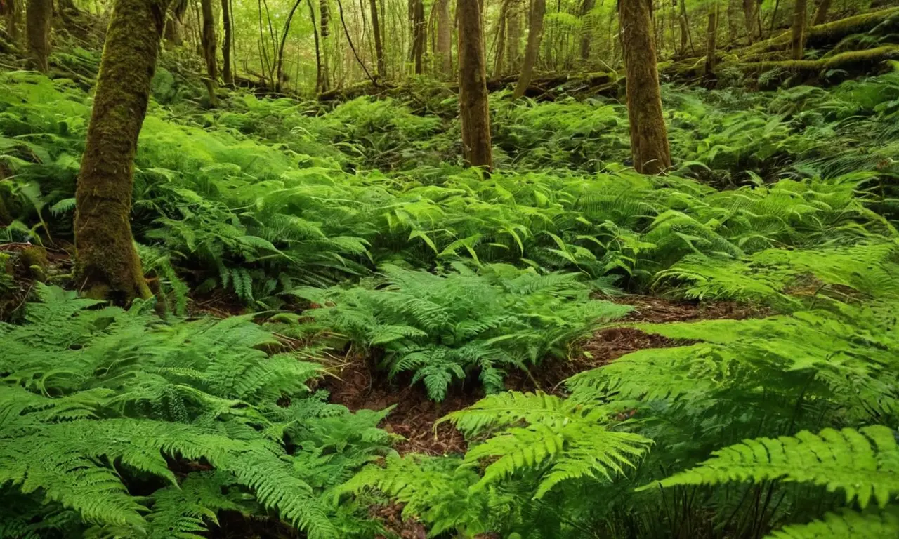 Bosque exuberante con luz y vida vibrante