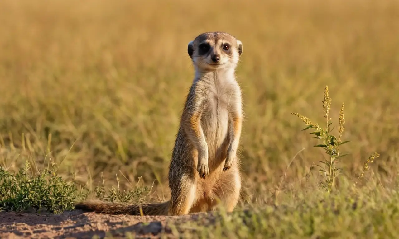 Escena vibrante de savana con Timón y Pumba