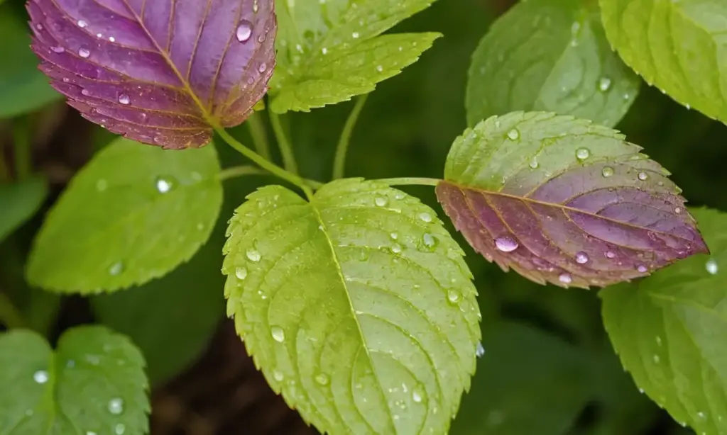 Planta vibrante en un sereno jardín