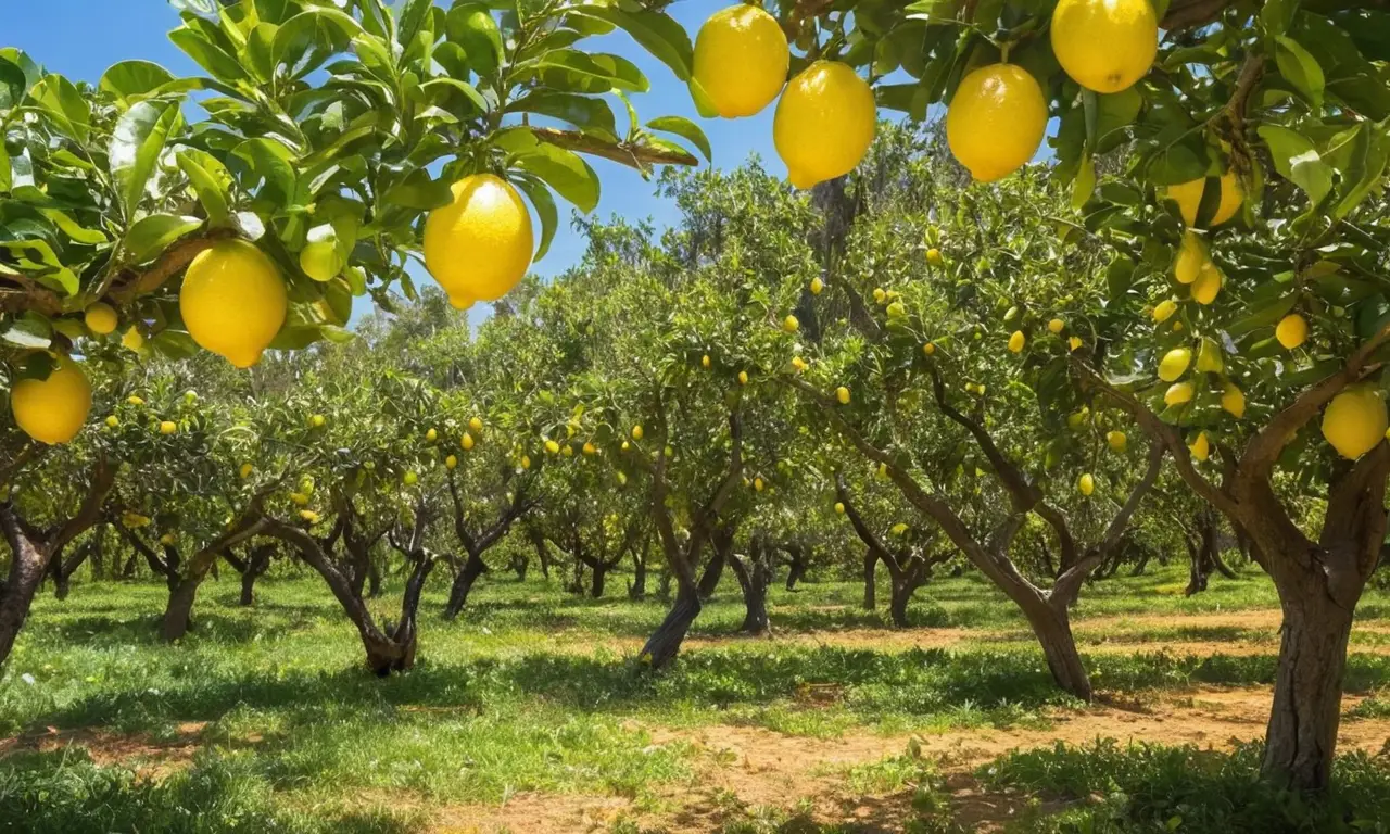 Un vibrante limonero lleno de luz y vida