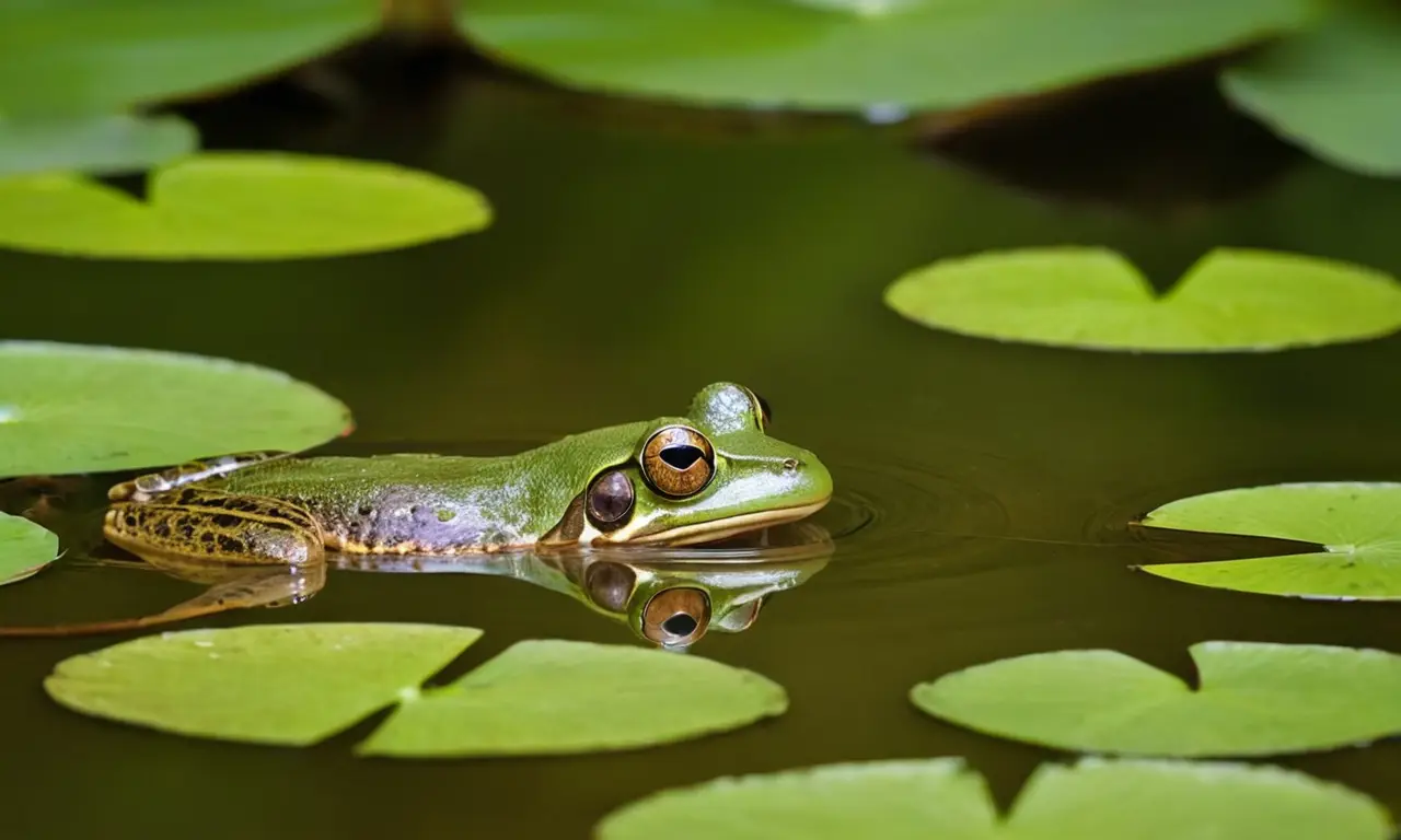 Ecosistema húmedo vibrante con ranas diversas