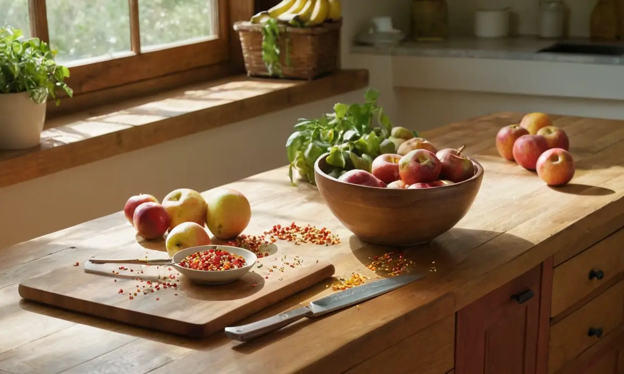 Ambiente de cocina acogedor y vibrante