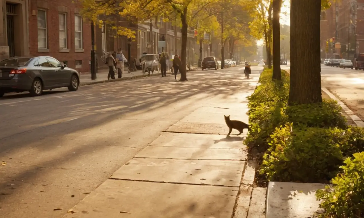 Escena urbana vibrante con conciencia ambiental