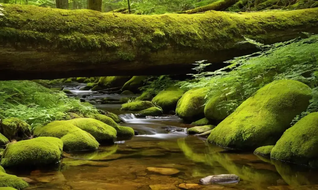 Escena forestal vibrante y armónica de naturaleza