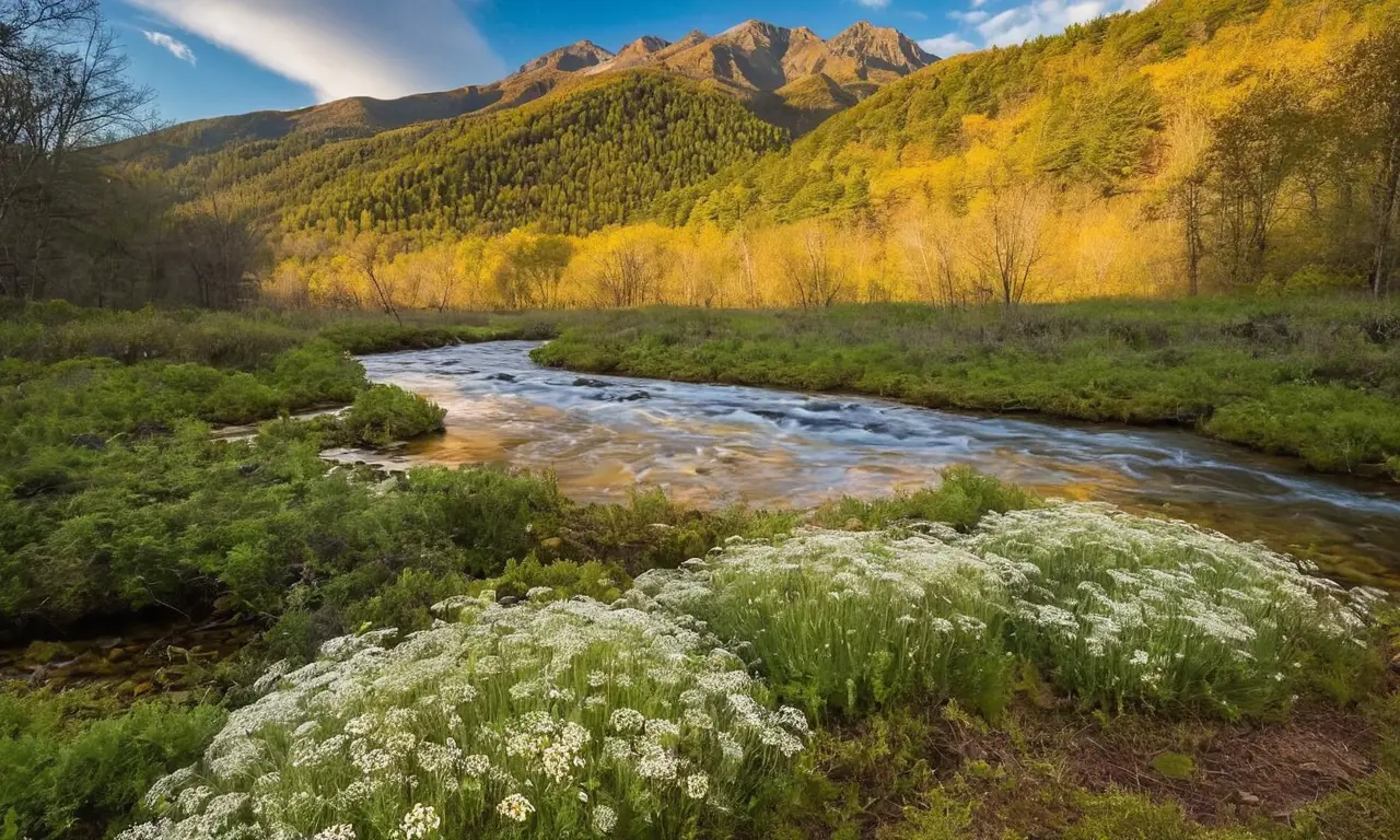 Un paisaje vibrante y equilibrado en armonía
