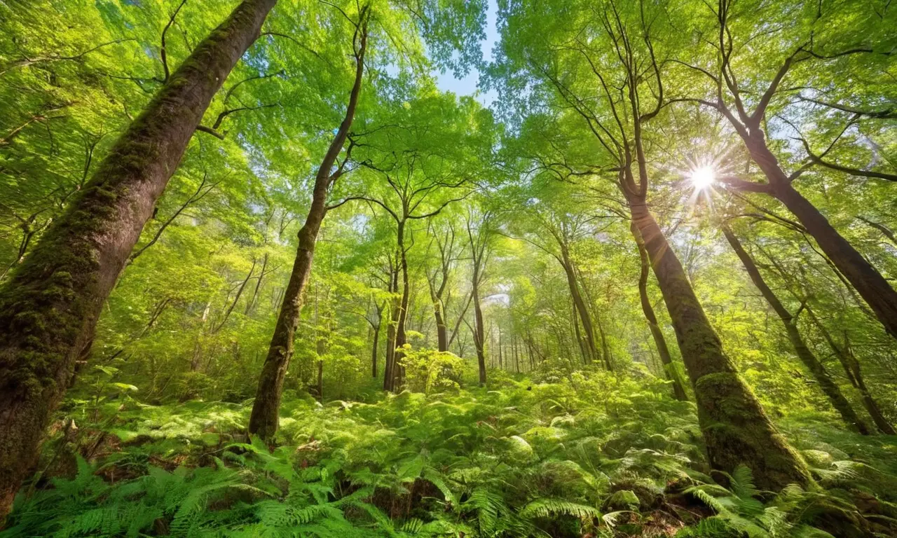 Bosque vibrante y sereno, lleno de vida