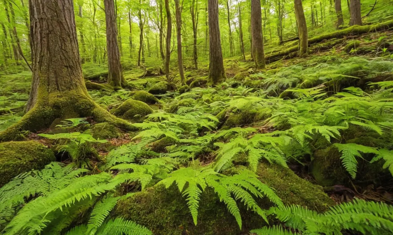 Bosque vibrante y equilibrado con vida
