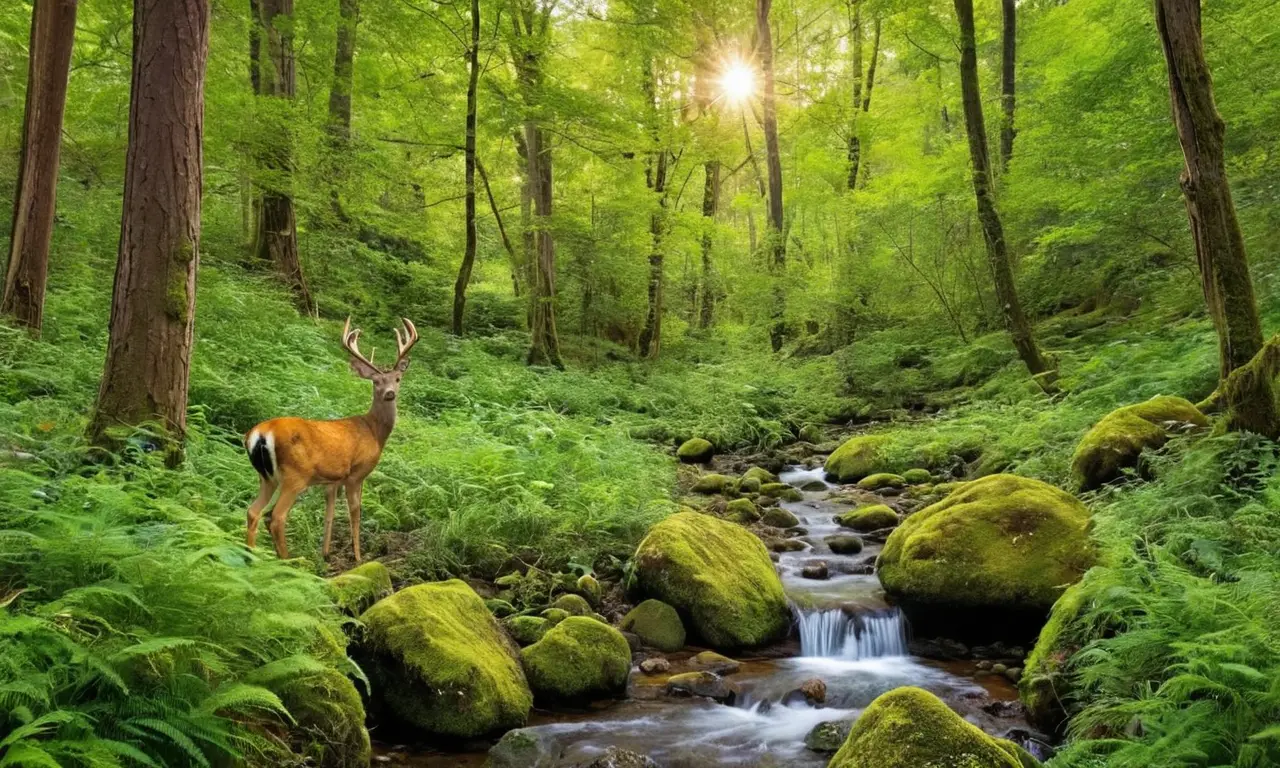 Bosque vibrante lleno de vida y armonía