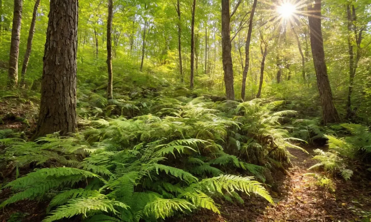 Bosque vibrante lleno de vida y luz