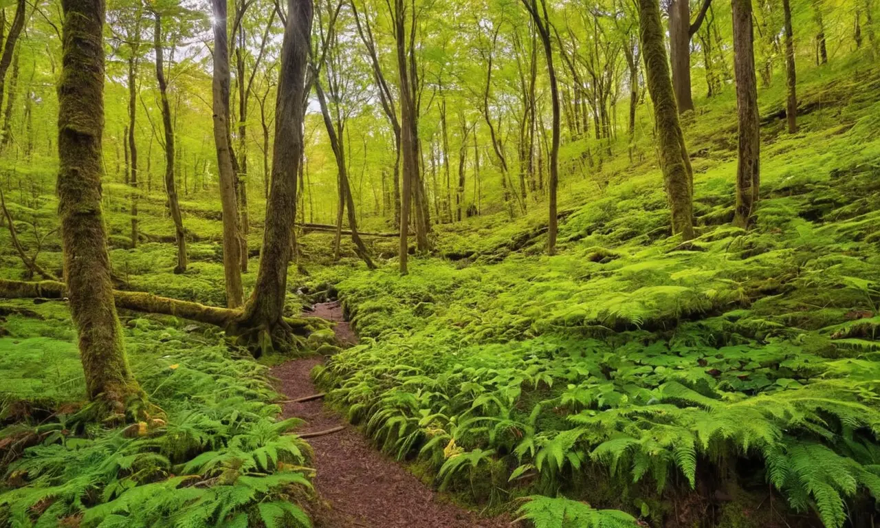 Bosque vibrante y armonioso lleno de vida