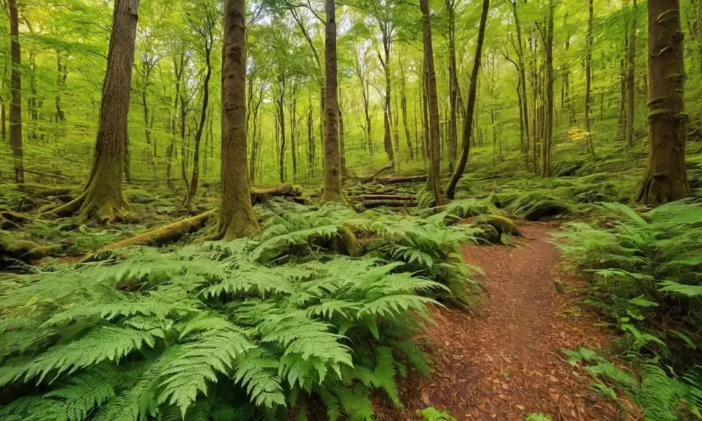 Bosque vibrante lleno de vida y color