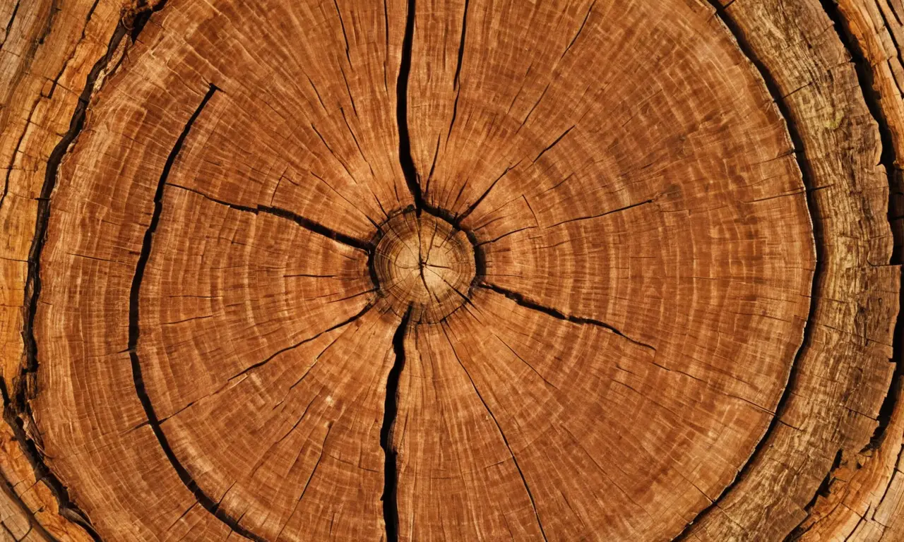 Un tronco de árbol revela vida y crecimiento