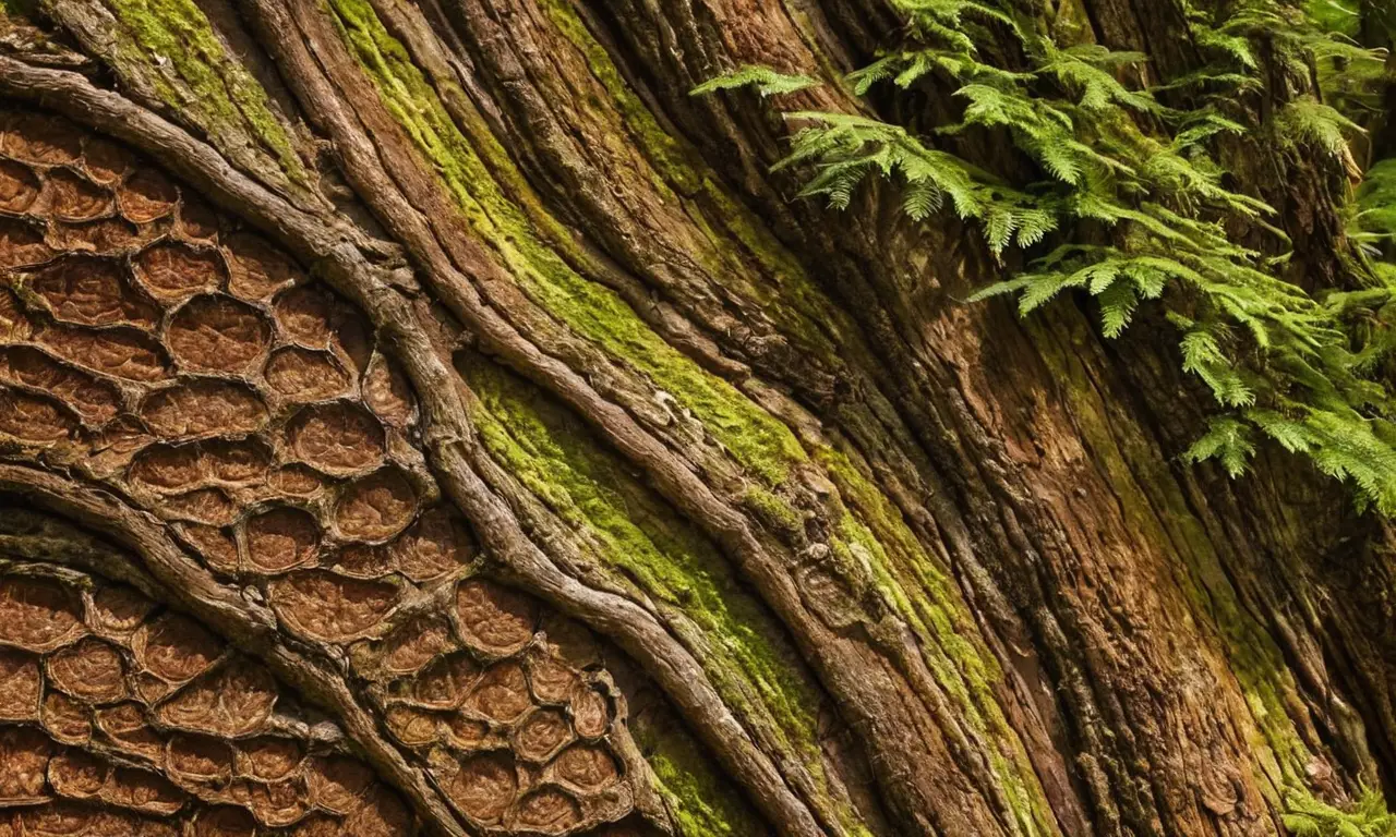 Estructura orgánica de madera detallada y hermosa