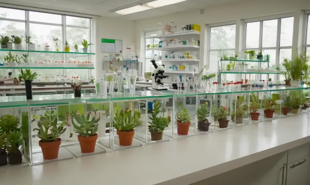Un laboratorio iluminado y lleno de vida