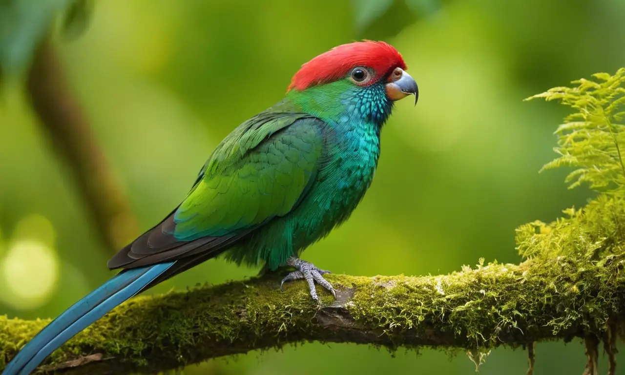 Quetzal vibrante en un entorno tropical