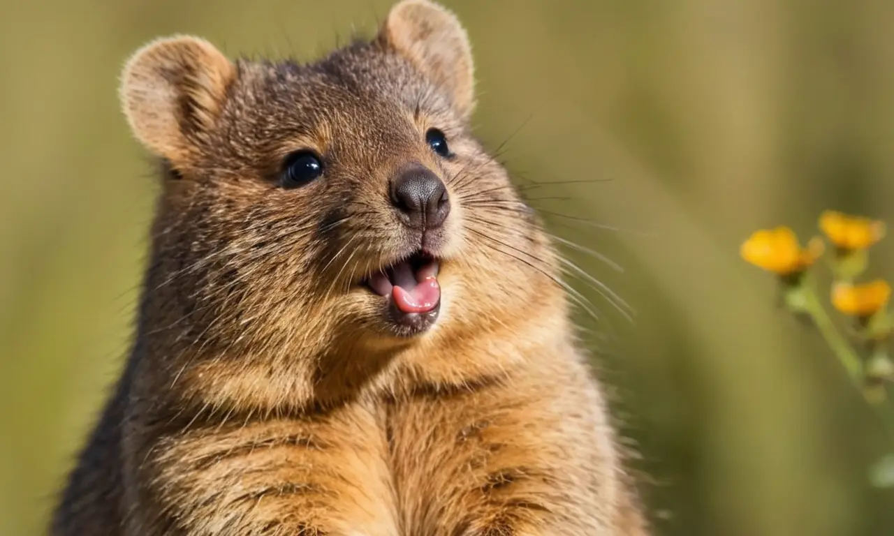 Quokka feliz en un entorno sereno