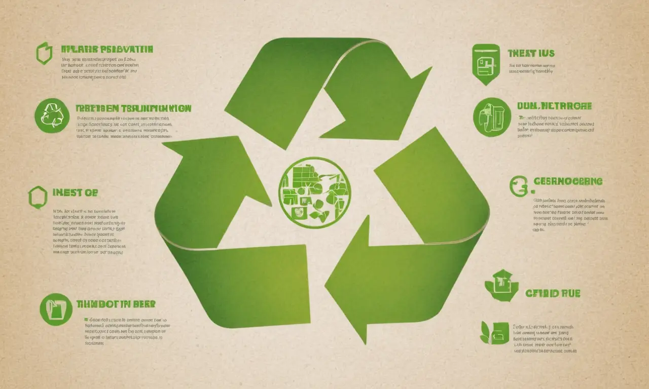 Diseño gráfico vibrante que promueve el reciclaje