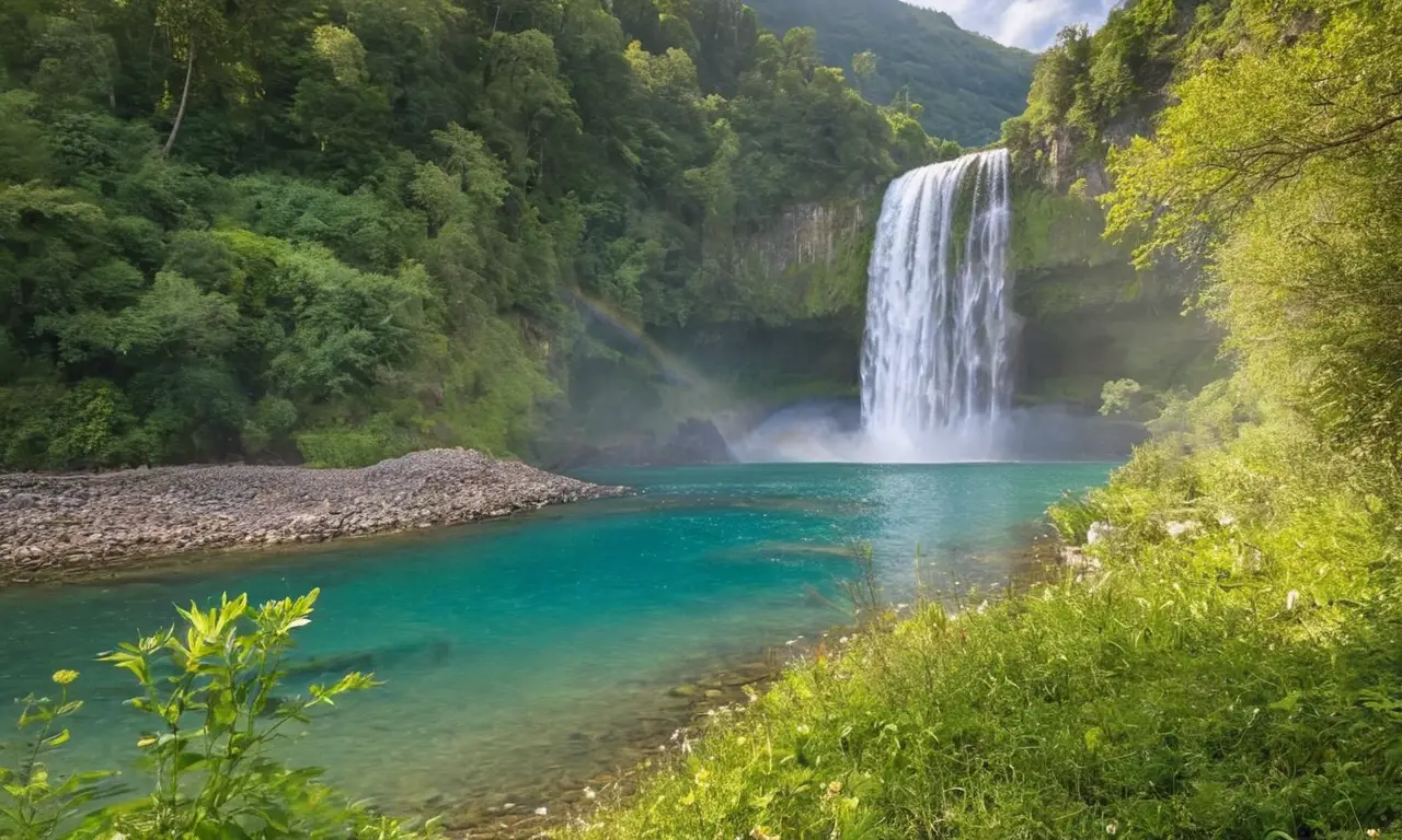 Río turquesa rodeado de naturaleza vibrante