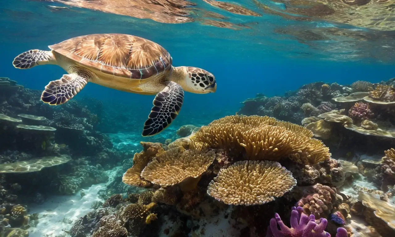 Arrecife de coral vibrante y biodiverso
