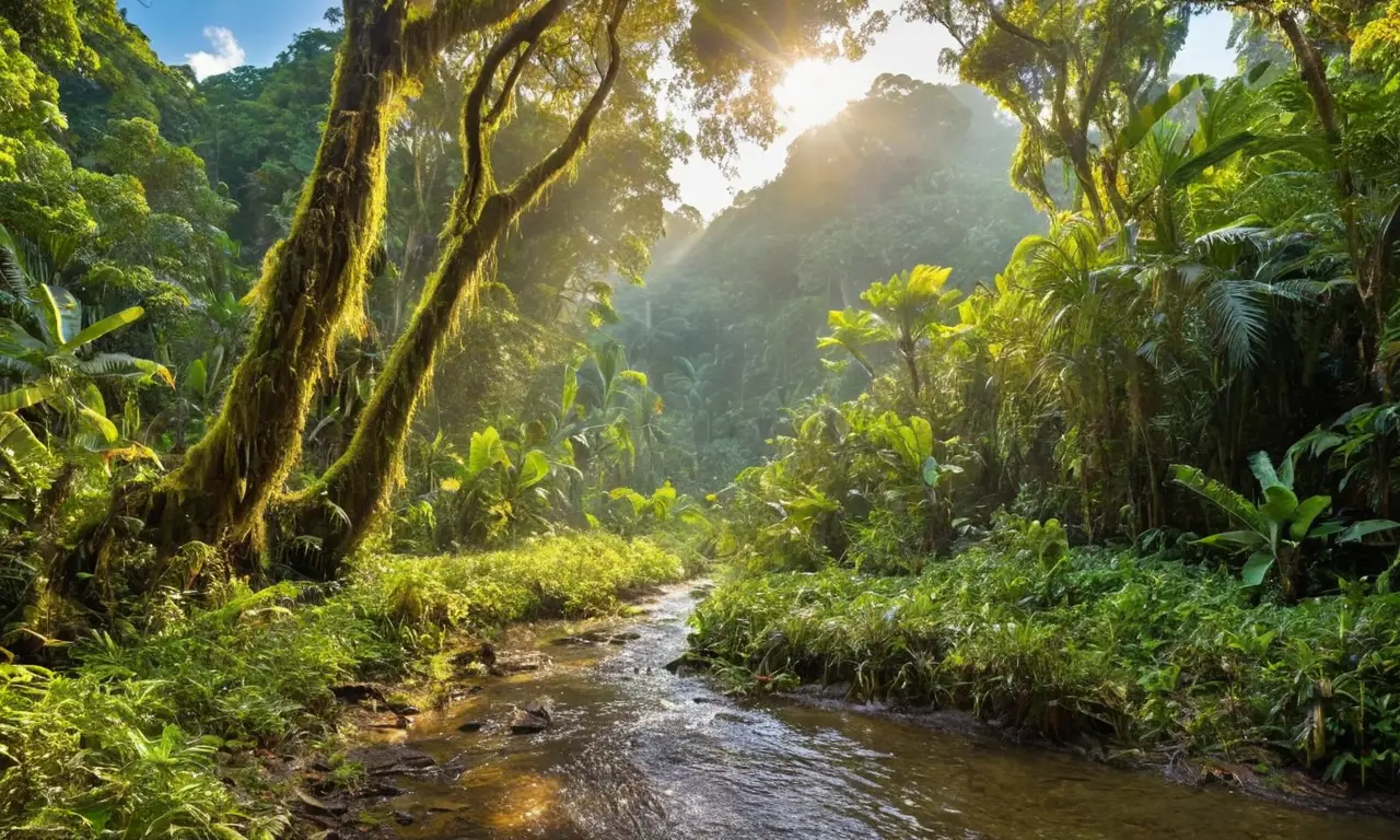 Selva amazónica vibrante y rica en biodiversidad