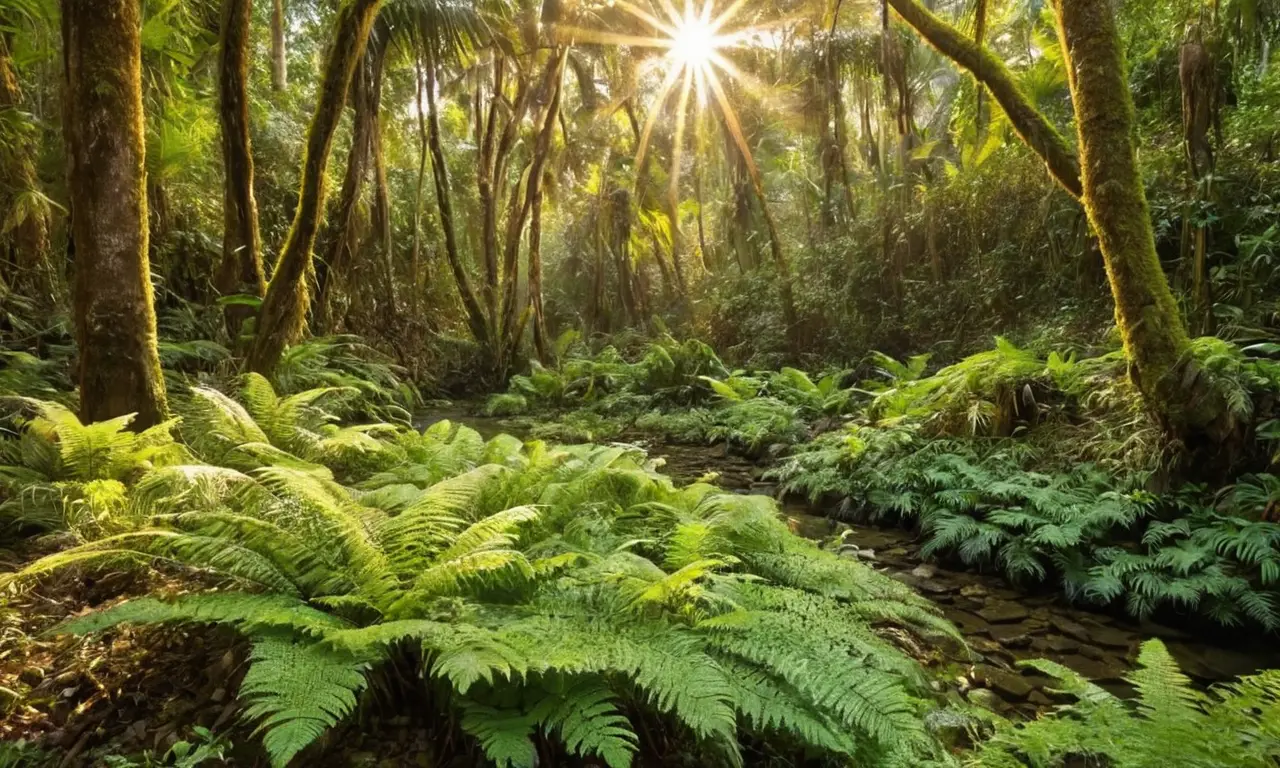 Selva vibrante con vida y sostenibilidad