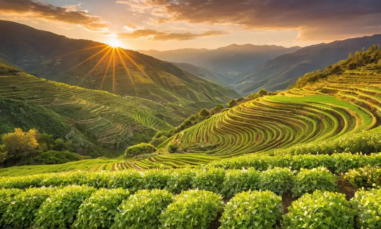 Terratenientes peruanos en un paisaje vibrante