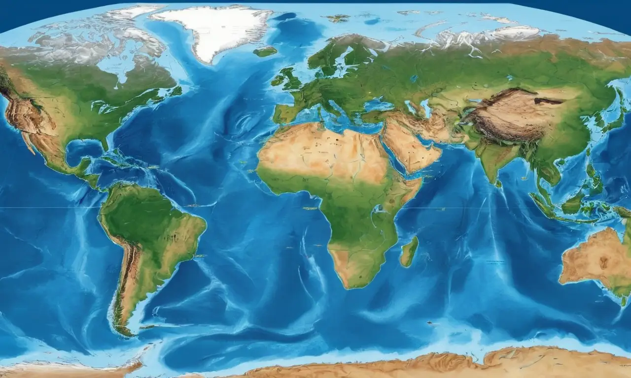 Mapa detallado de regiones sísmicas y volcánicas