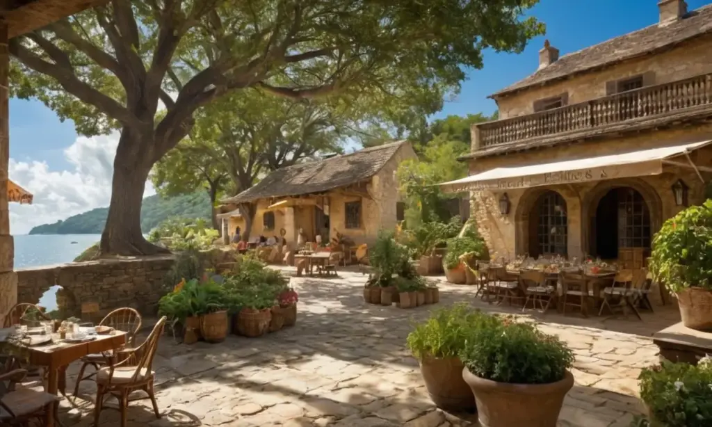 Escena colonial vibrante