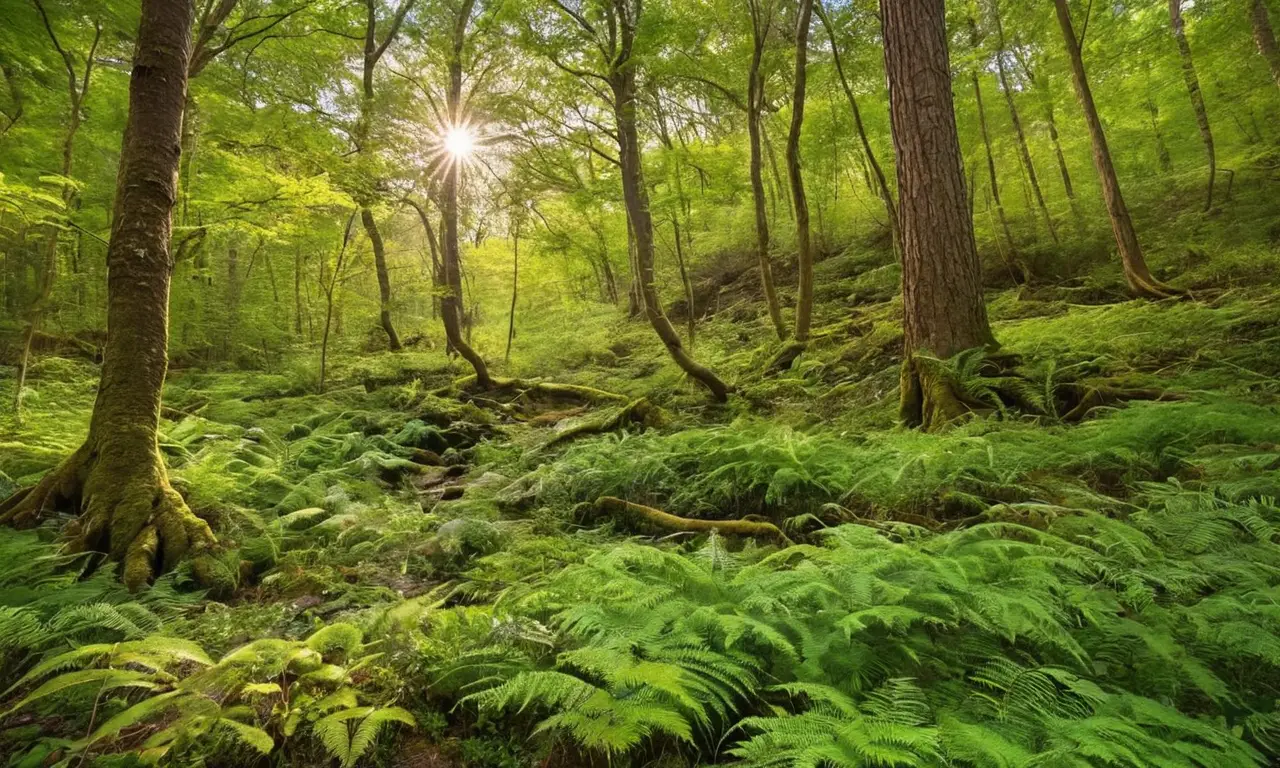 Un bosque vibrante lleno de vida y armonía