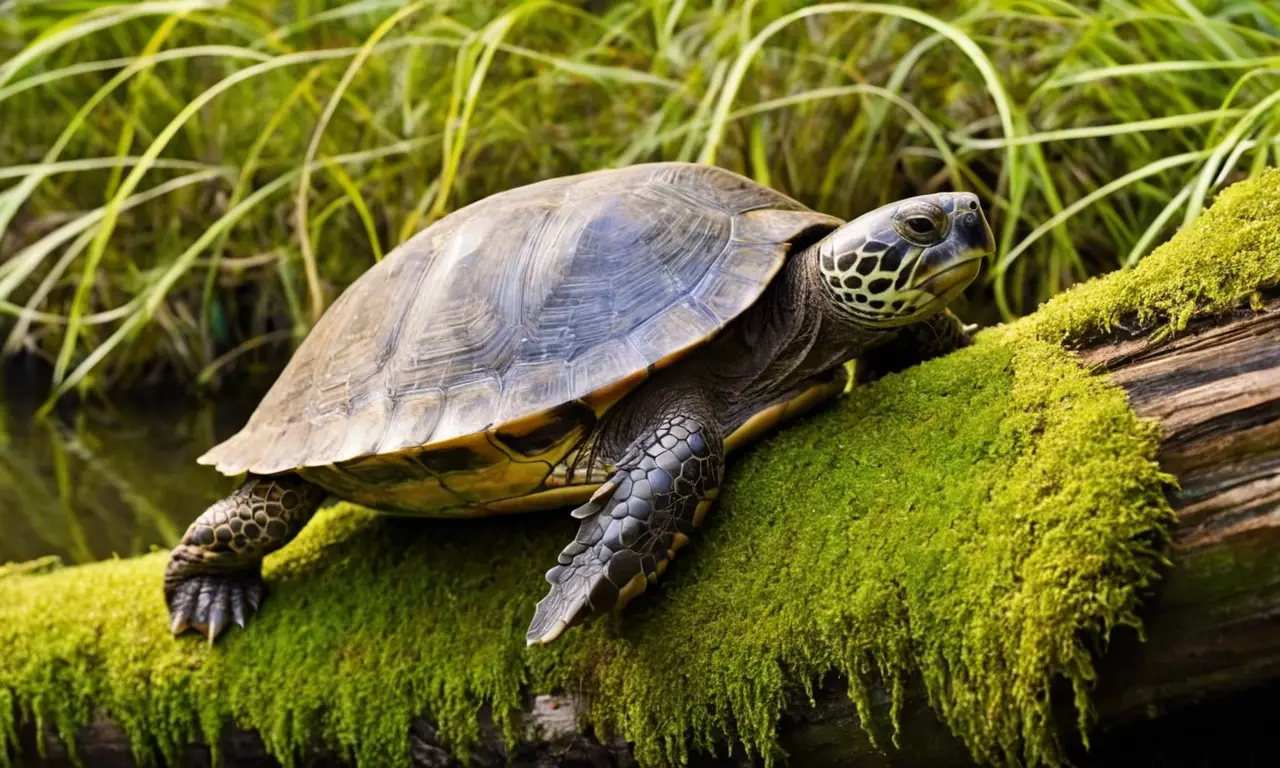 Tortuga en hábitat natural resalta conservación
