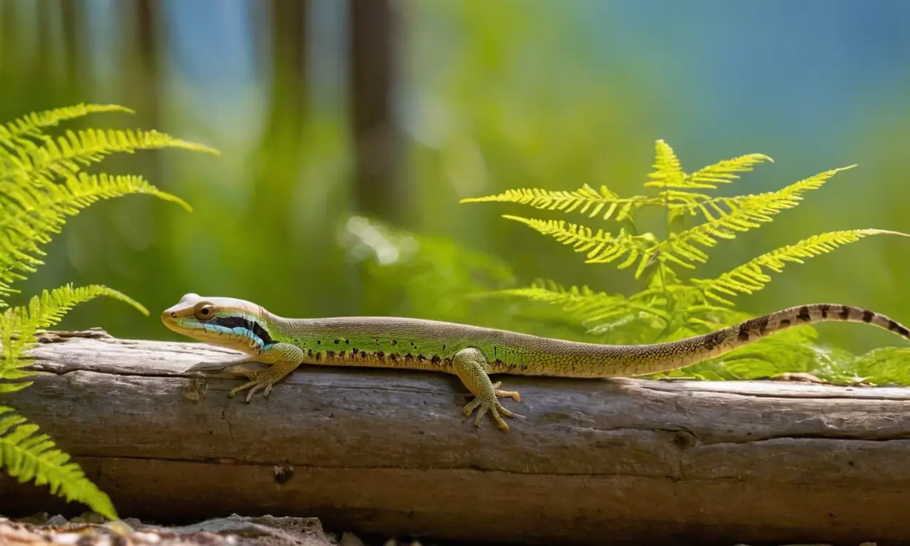 Hábitat rocoso con vegetación y reptiles
