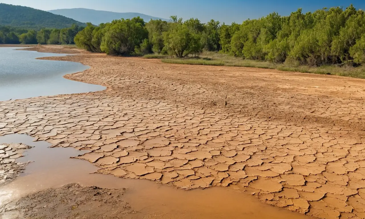 Paisaje seco refleja la crisis del agua