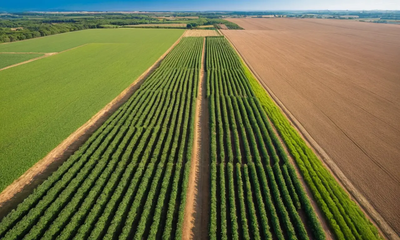 Paisaje agrícola vibrante y armónico