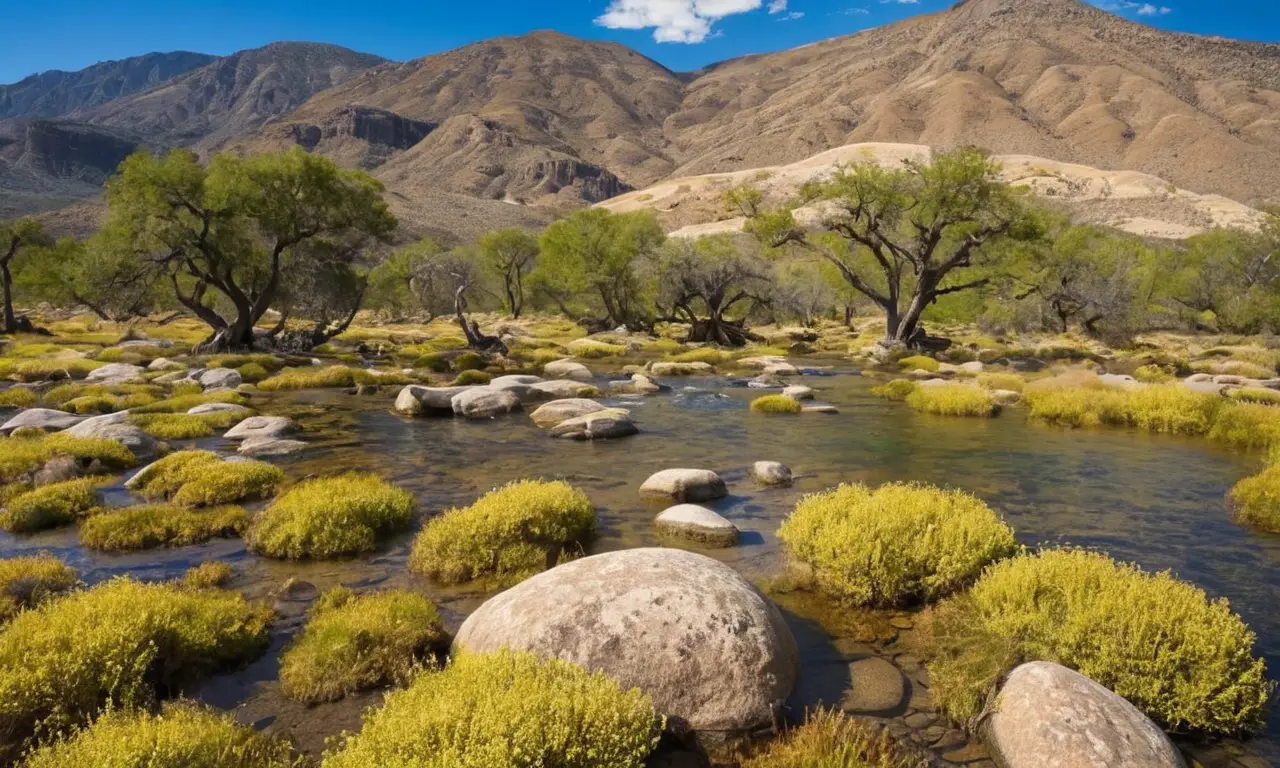 Paisaje diverso y vibrante de naturaleza prístina