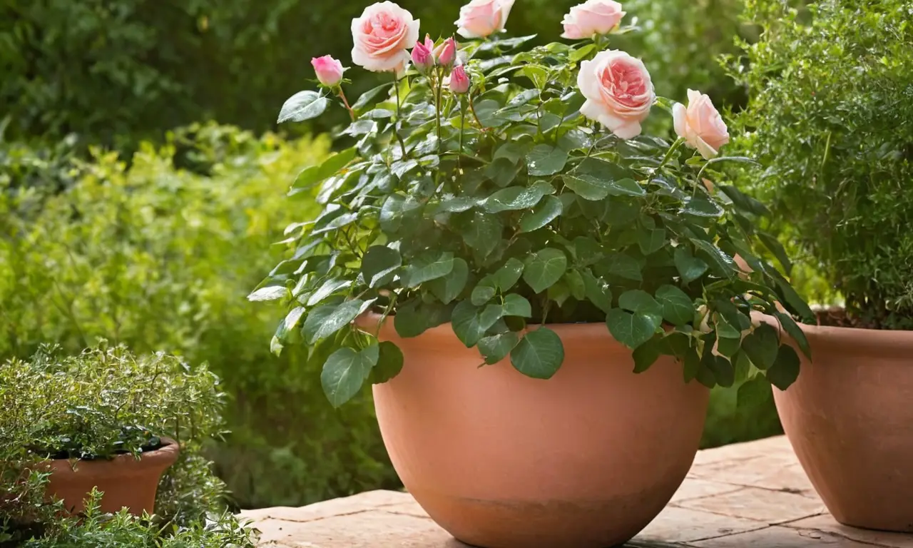 Rosas vibrantes en un jardín sereno