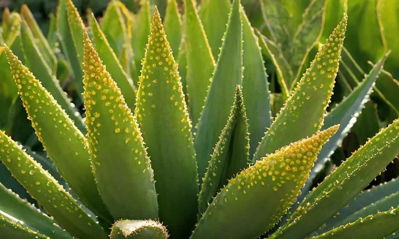 Plantas de aloe vera brillan en armonía
