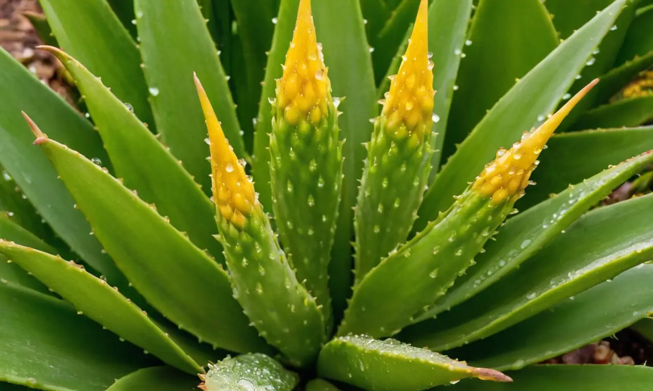 Aloe vera vibrante con hojas exuberantes