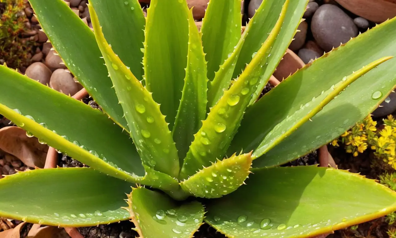 Aloe vera vibrante en un entorno sereno
